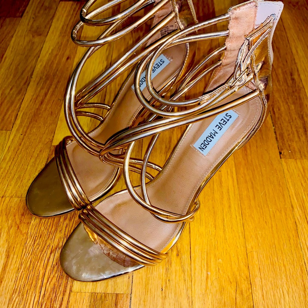 Steve Madden Rose gold heeled sandals